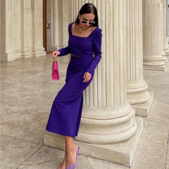 ZARA Fabulous CO-ORD set of tube skirt with matching crop top🔥 Rare Find❣️❣️ - Picture 14 of 15